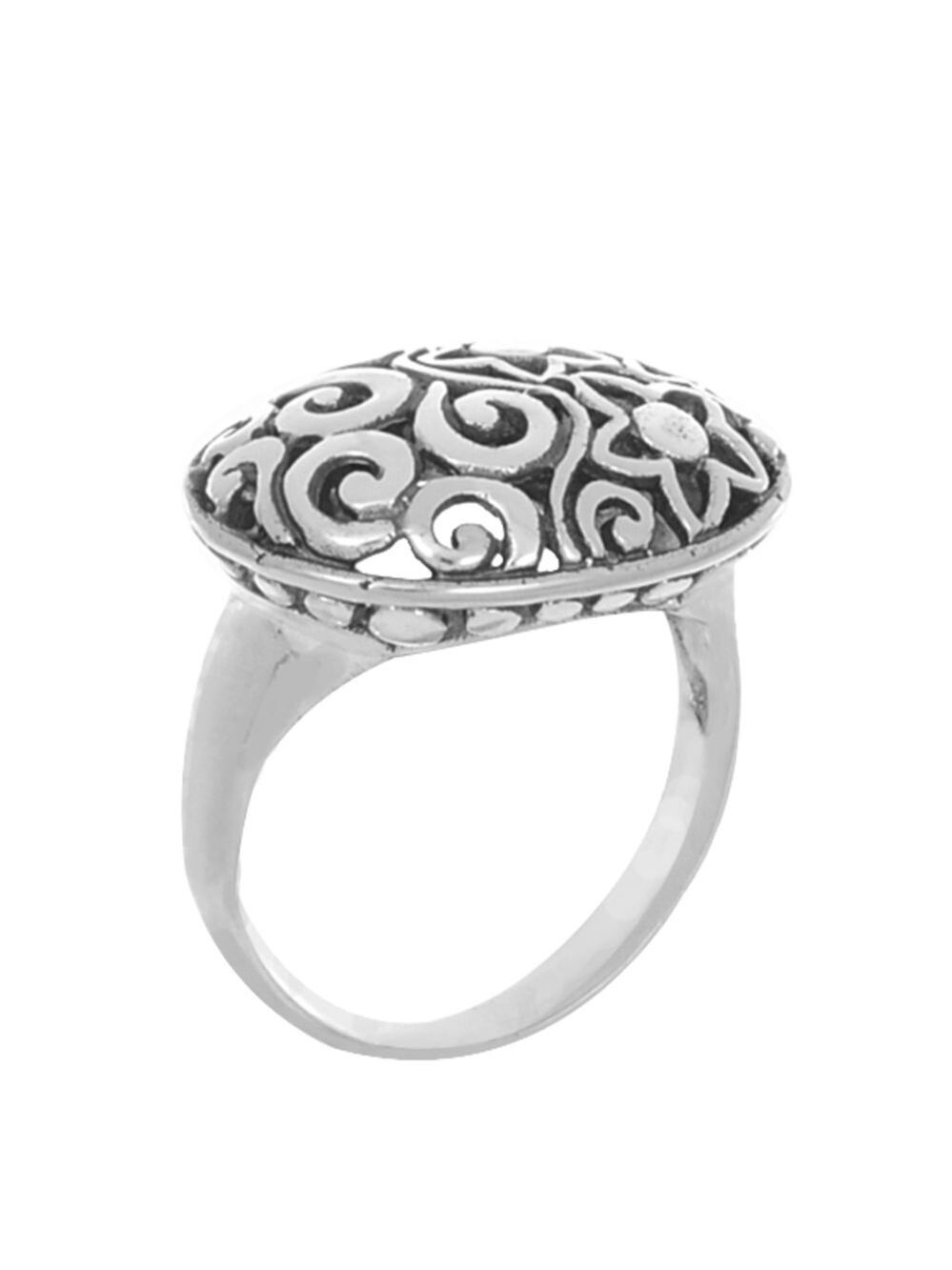 Sterling Silver Oval Filigree Ring from Bali